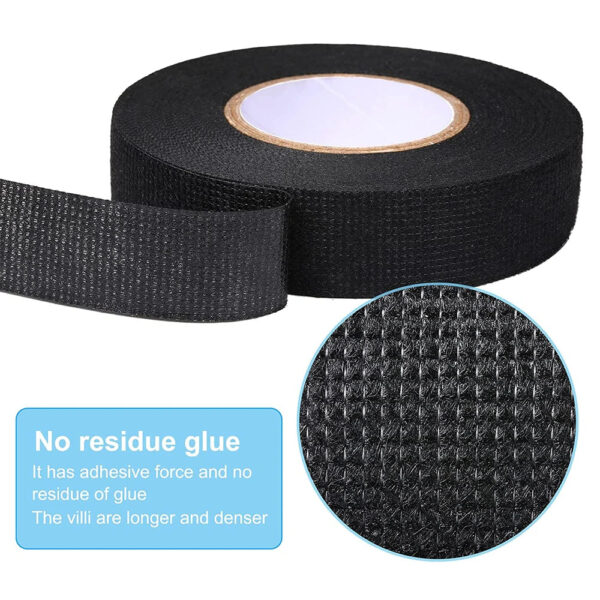1-4pcs 15/25M High Temp Wire Harness Wrapping Tape Self-Adhesive Automotive Wiring Harness Fabric Tape for Car Noise Damping - Image 3
