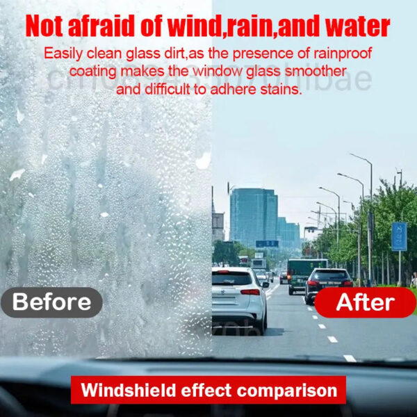 Car Glass Anti-rain Water Spray Repellent Nano Coating Hydrophobic Waterproof Agent Oil Film Removing Auto Glass Film Agent - Image 3