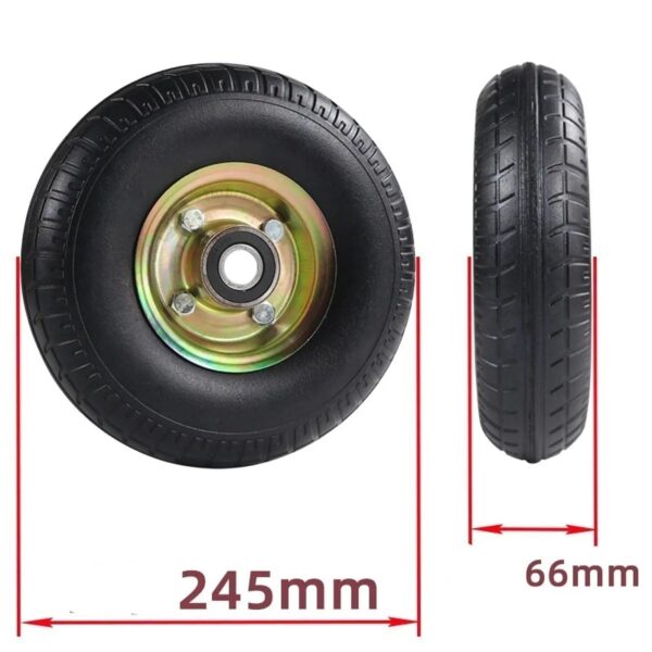 10" 3.50-4 Wheelbarrow Tire Wheel Flat Free Replacement for Utility Cart - Image 5