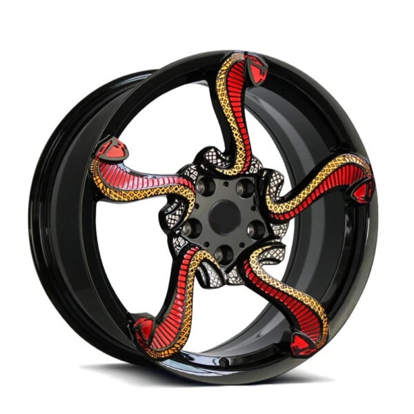 Special Rims With Dragon Forged Aluminum Wheel Golden Yellow Car Wheels, 100% tested well