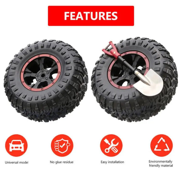 Kawaii Tire 3D Sticker Car Body Cute DecorationsAuto Exterior Mini Shovel Spare Tire Sticker Trunk Car Supplies Novelty - Image 4