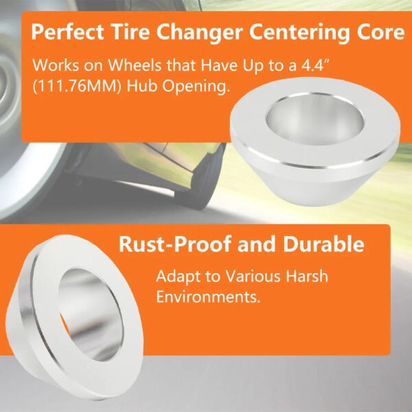 Large Manual Tire Changer Centering Cone, Billet Aluminum Upgrade Wheel Balancer Hold Down Cone for 1.67" Diameter Center - Image 4