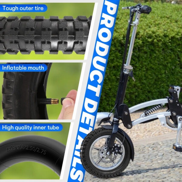 12 1/2X2.75 Tyre+Inner Tube For 49Cc Motorcycle Mini Dirt Bike Tire MX350 MX400 Scooter Tire 12-Inch Wear-Resistant Tire - Image 2