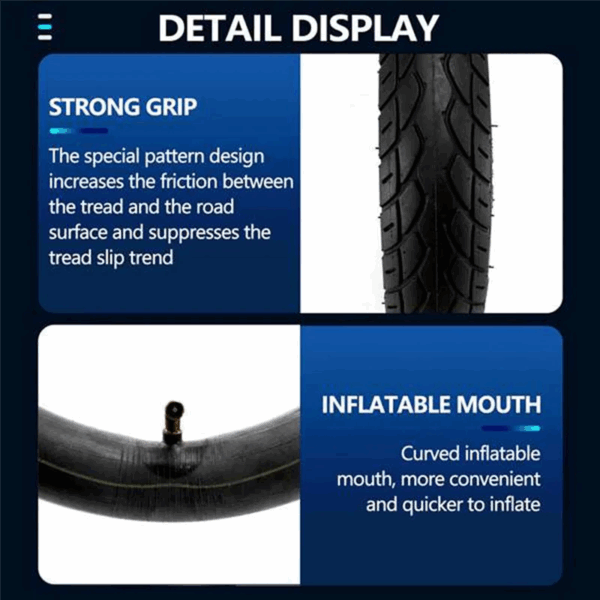 2 Set 12 1/2X2 1/4 Battery Car Tire 57-203 Electric Wheelchair Inner And Outer Tire Durable - Image 5