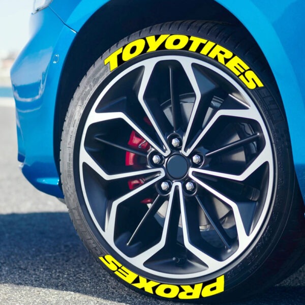 8Pcs/Lot Car Tire Wheel Lettering Car Tuning Universal 3D Permanent PVC Joined Tire Decoration Stickers Letters for Motorcycle - Image 5