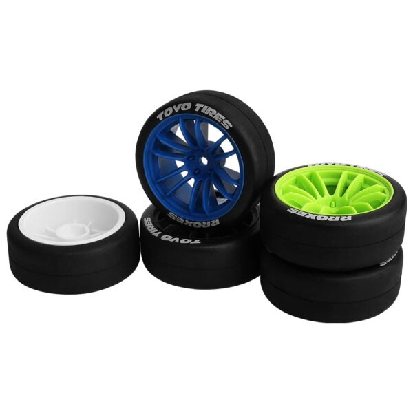 4pcs 1/10 65mm Hard Drift Tire Tyre Wheel for Tamiya TT01 TT02 XV01 PTG-2 Kyosho HPI HSP RC Drift Car On Road Touring Racing Car - Image 3