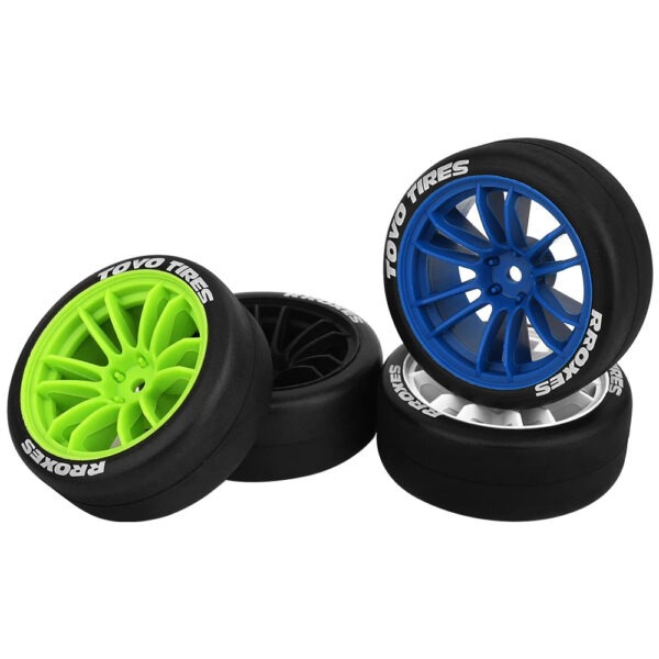 4pcs 1/10 65mm Hard Drift Tire Tyre Wheel for Tamiya TT01 TT02 XV01 PTG-2 Kyosho HPI HSP RC Drift Car On Road Touring Racing Car - Image 5