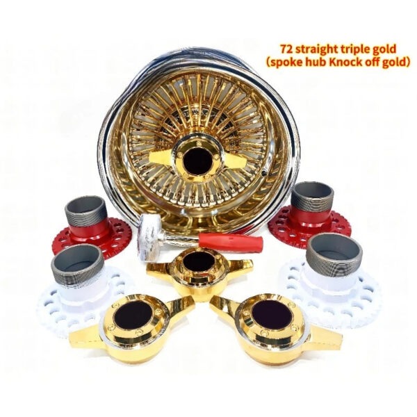 13*7 14*7 Inch  Luxury Passenger Car Wheel 5x4.5"/4.75"/5"Bolt Pattern Spoke  Wire Wheels - Image 2