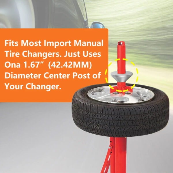 Large Manual Tire Changer Centering Cone, Billet Aluminum Upgrade Wheel Balancer Hold Down Cone for 1.67" Diameter Center - Image 2