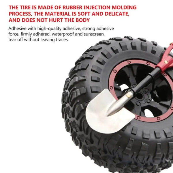 Kawaii Tire 3D Sticker Car Body Cute DecorationsAuto Exterior Mini Shovel Spare Tire Sticker Trunk Car Supplies Novelty - Image 5