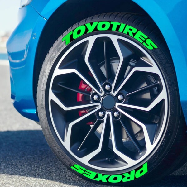 8Pcs/Lot Car Tire Wheel Lettering Car Tuning Universal 3D Permanent PVC Joined Tire Decoration Stickers Letters for Motorcycle - Image 6
