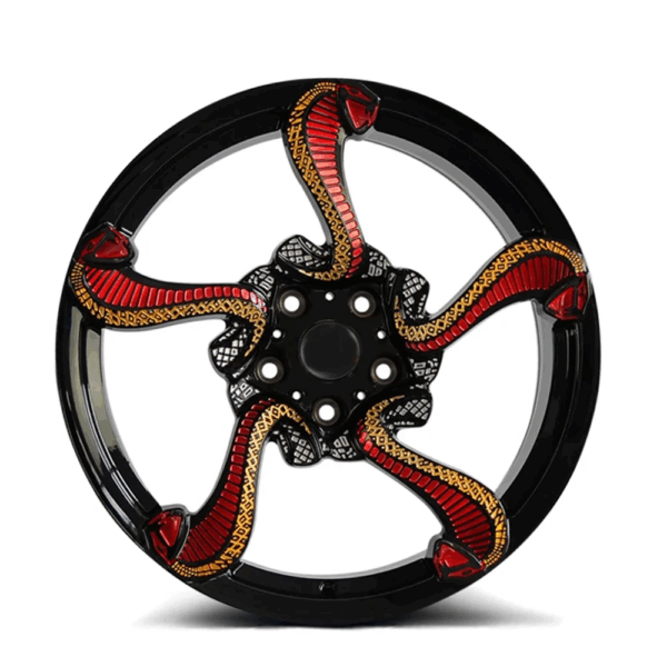 Special Rims With Dragon Forged Aluminum Wheel Golden Yellow Car Wheels, 100% tested well - Image 2