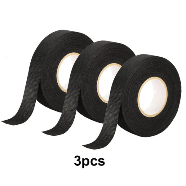 1-4pcs 15/25M High Temp Wire Harness Wrapping Tape Self-Adhesive Automotive Wiring Harness Fabric Tape for Car Noise Damping - Image 8