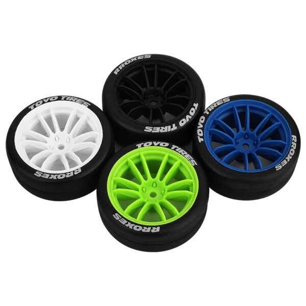 4pcs 1/10 65mm Hard Drift Tire Tyre Wheel for Tamiya TT01 TT02 XV01 PTG-2 Kyosho HPI HSP RC Drift Car On Road Touring Racing Car - Image 4