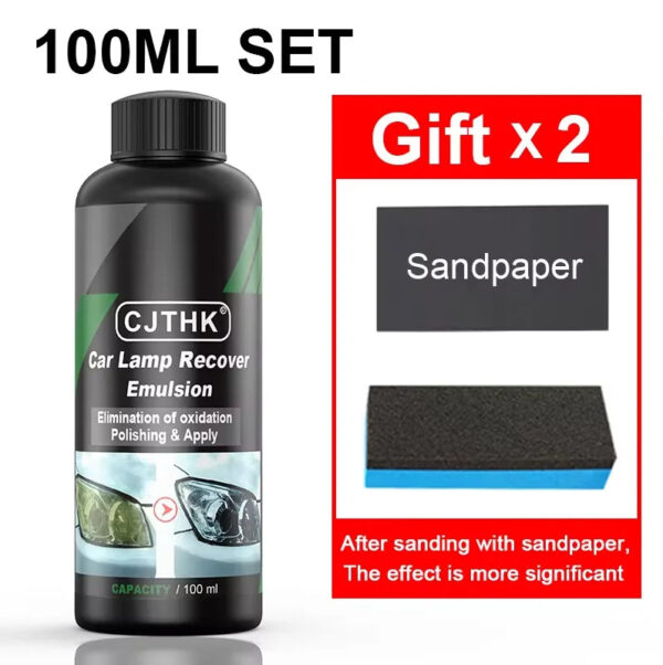 Car Headlight Restoration Polishing Kits Headlamp Scratch Remover Repair Cleaning Paste Remove Oxidation Headlight Polish Liquid - Image 16