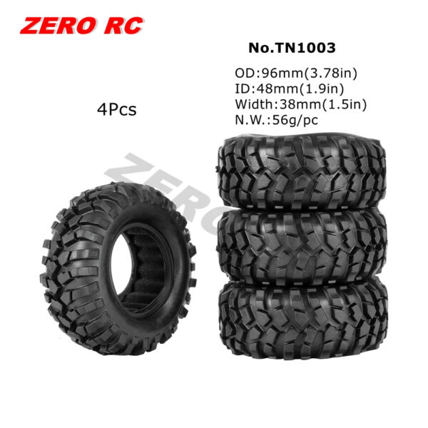 RC TRUCK 1.9" Rock Crawler Tires 90-117mm Tyre For 1/10 Off Road AXIAL SCX10 II III CAPRA TRAXXAS TRX-4 RGT MST RC4WD D90 WHEEL - Image 23