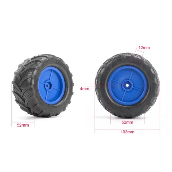 4pcs Tires RC Model Remote Control Car for LOSI 1/18 Mini LMT Tire Modification Upgrade Parts Monster Truck Tires LT18096 - Image 2