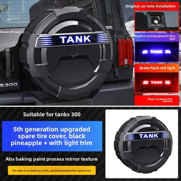 Tank 300 Mechanical Style Spare Tire Cover Rear Door Shell Modification Accessory for Vehicle - Image 8