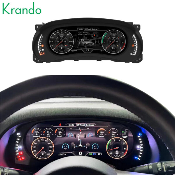 Krando 12.3'' Wireless Carplay Car Radio For Jeep Wrangler JK 2011-2017 Linux cockpit Speedometer dashboard Virtual Instrument - Image 6