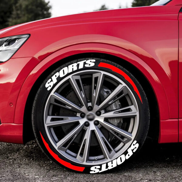 8pcs Car Tire Wheel Stickers Car Tuning Universal 3D Permanent PVC Joined Tire Decor Decals Car Tyre Personalized Stickers - Image 4