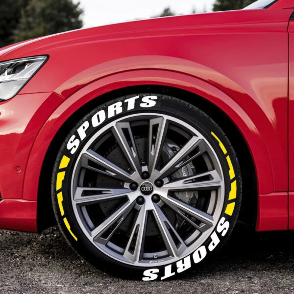 8pcs Car Tire Wheel Stickers Car Tuning Universal 3D Permanent PVC Joined Tire Decor Decals Car Tyre Personalized Stickers - Image 6