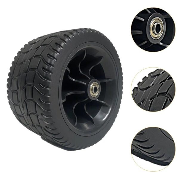 7" Wheelbarrow Tire Cart Replace Wheelbarrow Wheel for Indoor Beach Outdoor - Image 5