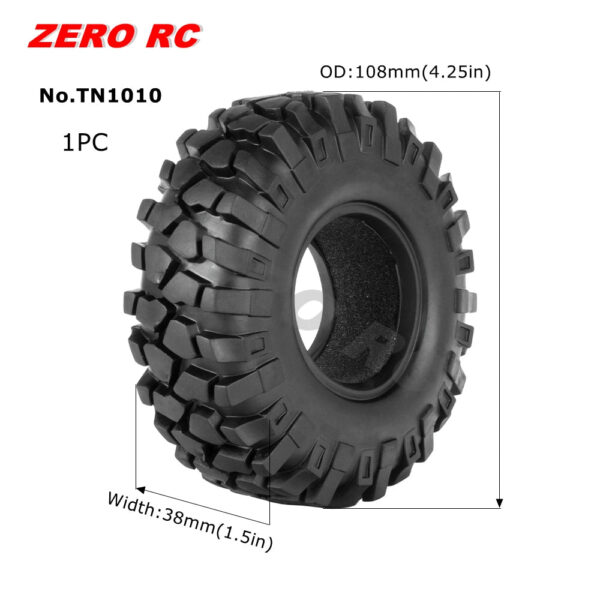 RC TRUCK 1.9" Rock Crawler Tires 90-117mm Tyre For 1/10 Off Road AXIAL SCX10 II III CAPRA TRAXXAS TRX-4 RGT MST RC4WD D90 WHEEL - Image 8
