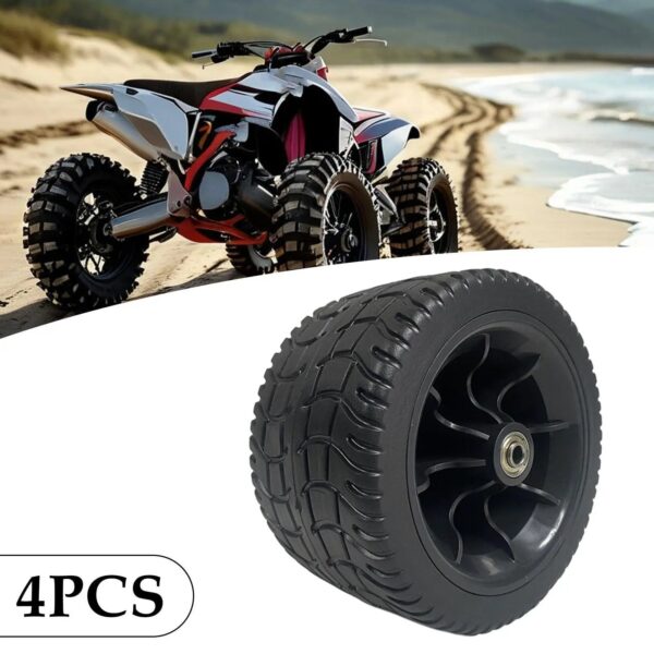 7" Wheelbarrow Tire Cart Replace Wheelbarrow Wheel for Indoor Beach Outdoor - Image 4