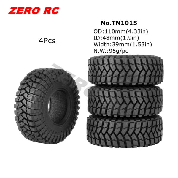 RC TRUCK 1.9" Rock Crawler Tires 90-117mm Tyre For 1/10 Off Road AXIAL SCX10 II III CAPRA TRAXXAS TRX-4 RGT MST RC4WD D90 WHEEL - Image 31