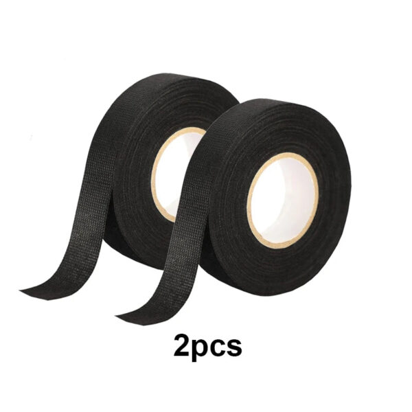 1-4pcs 15/25M High Temp Wire Harness Wrapping Tape Self-Adhesive Automotive Wiring Harness Fabric Tape for Car Noise Damping - Image 7