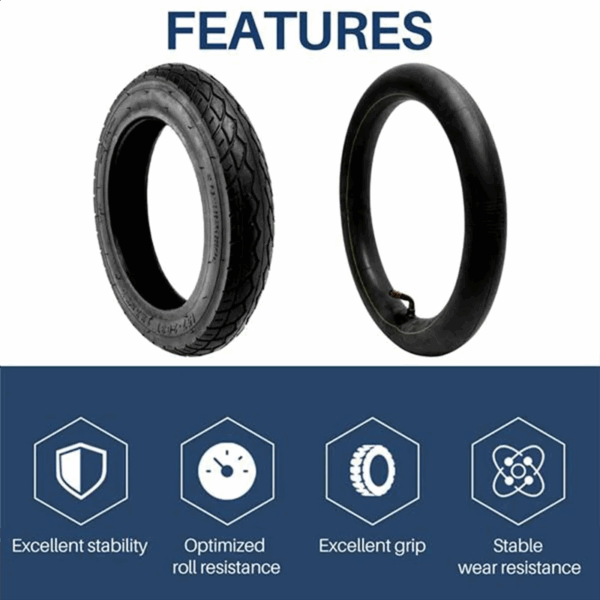 2 Set 12 1/2X2 1/4 Battery Car Tire 57-203 Electric Wheelchair Inner And Outer Tire Durable