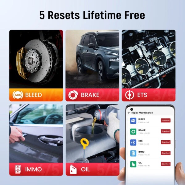 Lifetime Free Update THINKCAR BD6 obd2 Scanner Bluetooth,  All System Diagnostic Tool 5  Reset for 120 Car Brands iOS & Android - Image 4