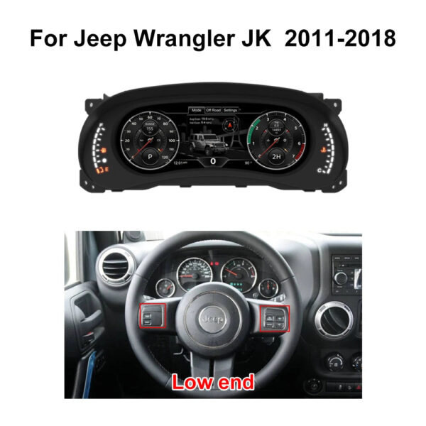 Krando 12.3'' Wireless Carplay Car Radio For Jeep Wrangler JK 2011-2017 Linux cockpit Speedometer dashboard Virtual Instrument - Image 7