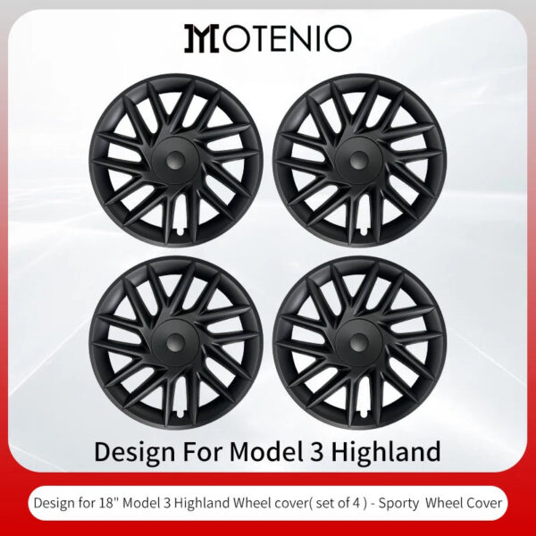 4PCS for Tesla Model3 Highland 2023-2025 18 Inch Sport Performance Wheel Cap Automobile Full Rim Cover Accessories Design - Image 7