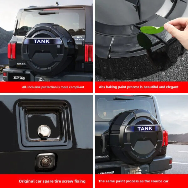 Tank 300 Mechanical Style Spare Tire Cover Rear Door Shell Modification Accessory for Vehicle - Image 5