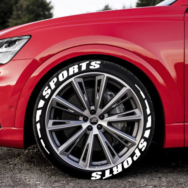 8pcs Car Tire Wheel Stickers Car Tuning Universal 3D Permanent PVC Joined Tire Decor Decals Car Tyre Personalized Stickers - Image 7