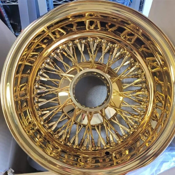 13*7 14*7 Inch  Luxury Passenger Car Wheel 5x4.5"/4.75"/5"Bolt Pattern Spoke  Wire Wheels - Image 5