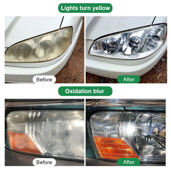 Car Headlight Restoration Polishing Kits Headlamp Scratch Remover Repair Cleaning Paste Remove Oxidation Headlight Polish Liquid - Image 5