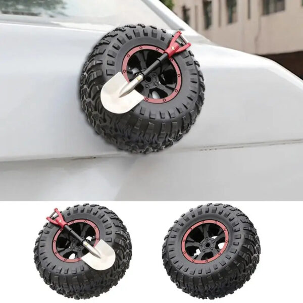 Kawaii Tire 3D Sticker Car Body Cute DecorationsAuto Exterior Mini Shovel Spare Tire Sticker Trunk Car Supplies Novelty - Image 2