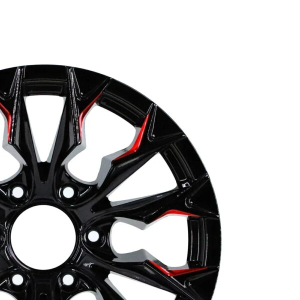 Aluminum Alloy Car Rims 6 Holes 116/17 Inch  Passenger Car for Replace and Repair Customized Size Black  Machine Face - Image 6