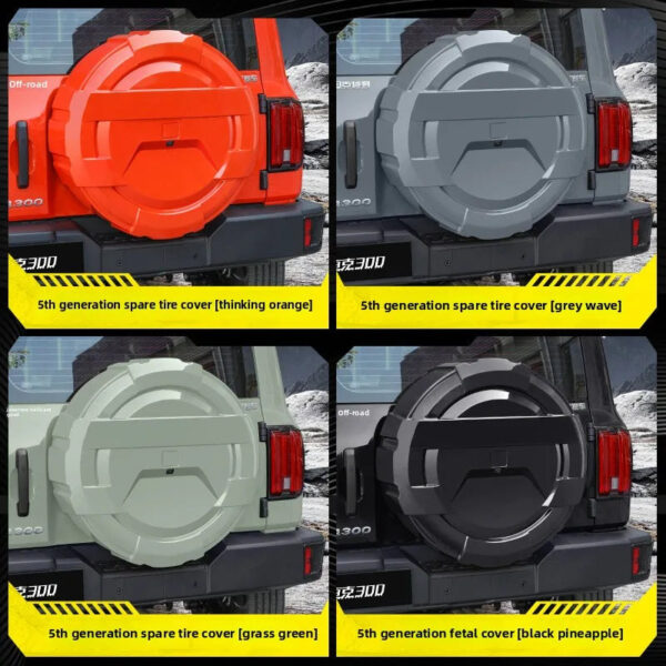 Tank 300 Mechanical Style Spare Tire Cover Rear Door Shell Modification Accessory for Vehicle - Image 3