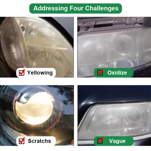 Car Headlight Restoration Polishing Kits Headlamp Scratch Remover Repair Cleaning Paste Remove Oxidation Headlight Polish Liquid - Image 10