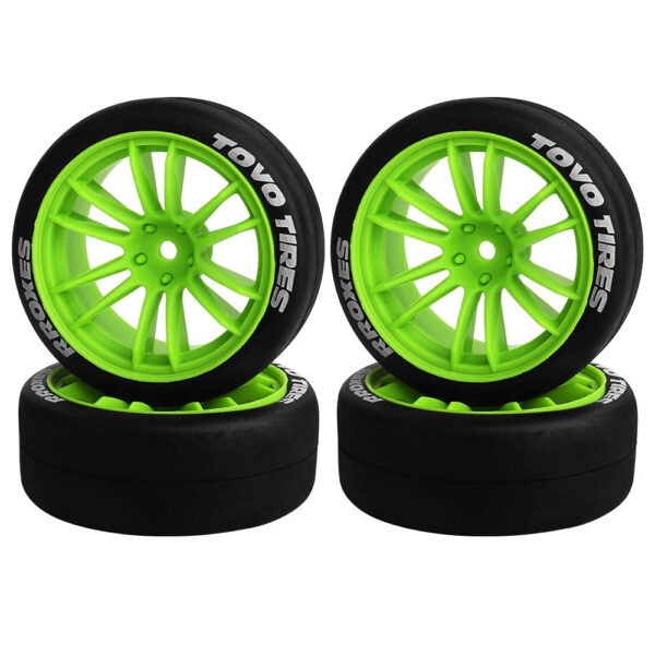 4pcs 1/10 65mm Hard Drift Tire Tyre Wheel for Tamiya TT01 TT02 XV01 PTG-2 Kyosho HPI HSP RC Drift Car On Road Touring Racing Car - Image 8