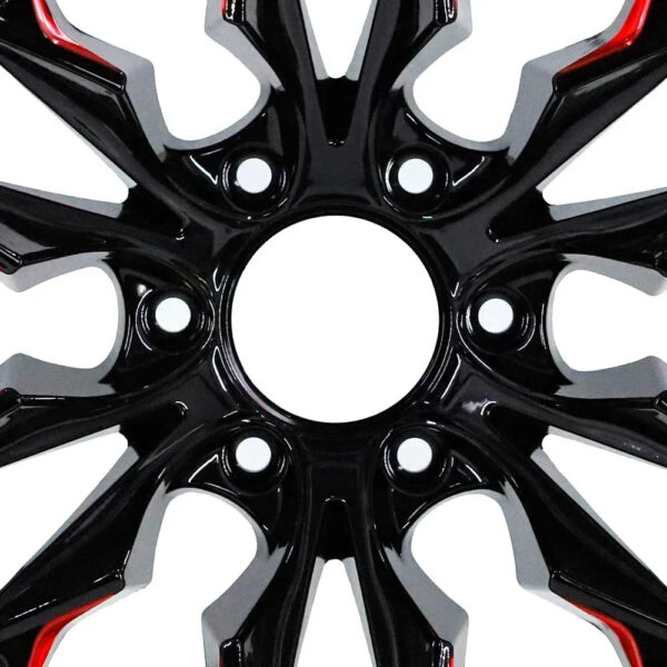 Aluminum Alloy Car Rims 6 Holes 116/17 Inch  Passenger Car for Replace and Repair Customized Size Black  Machine Face - Image 4