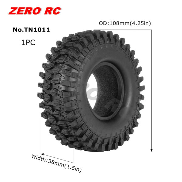 RC TRUCK 1.9" Rock Crawler Tires 90-117mm Tyre For 1/10 Off Road AXIAL SCX10 II III CAPRA TRAXXAS TRX-4 RGT MST RC4WD D90 WHEEL - Image 29