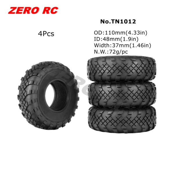 RC TRUCK 1.9" Rock Crawler Tires 90-117mm Tyre For 1/10 Off Road AXIAL SCX10 II III CAPRA TRAXXAS TRX-4 RGT MST RC4WD D90 WHEEL - Image 28