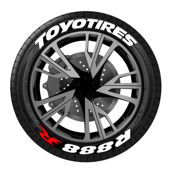 8Pcs/Lot Car Tire Wheel Lettering Car Tuning Universal 3D Permanent PVC Joined Tire Decoration Stickers Letters for Motorcycle - Image 10