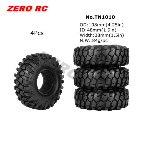 RC TRUCK 1.9" Rock Crawler Tires 90-117mm Tyre For 1/10 Off Road AXIAL SCX10 II III CAPRA TRAXXAS TRX-4 RGT MST RC4WD D90 WHEEL - Image 19