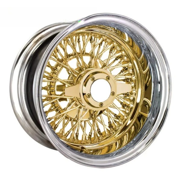 13*7 14*7 Inch  Luxury Passenger Car Wheel 5x4.5"/4.75"/5"Bolt Pattern Spoke  Wire Wheels - Image 4