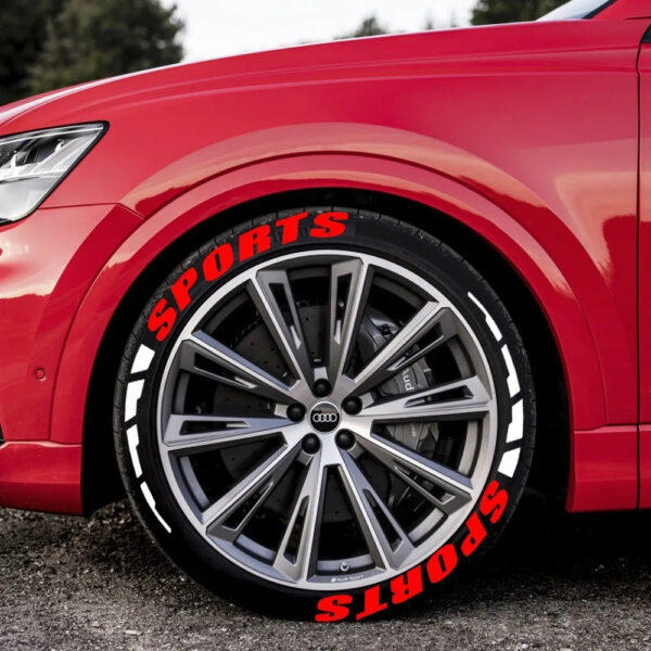 8pcs Car Tire Wheel Stickers Car Tuning Universal 3D Permanent PVC Joined Tire Decor Decals Car Tyre Personalized Stickers - Image 5